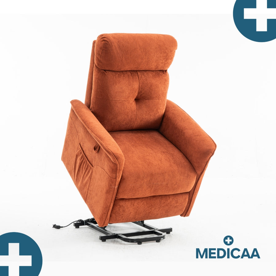 Fauteuil Releveur Premium - 1 Moteur - Rouge - Modèle Anatole - Tranquille Émile
