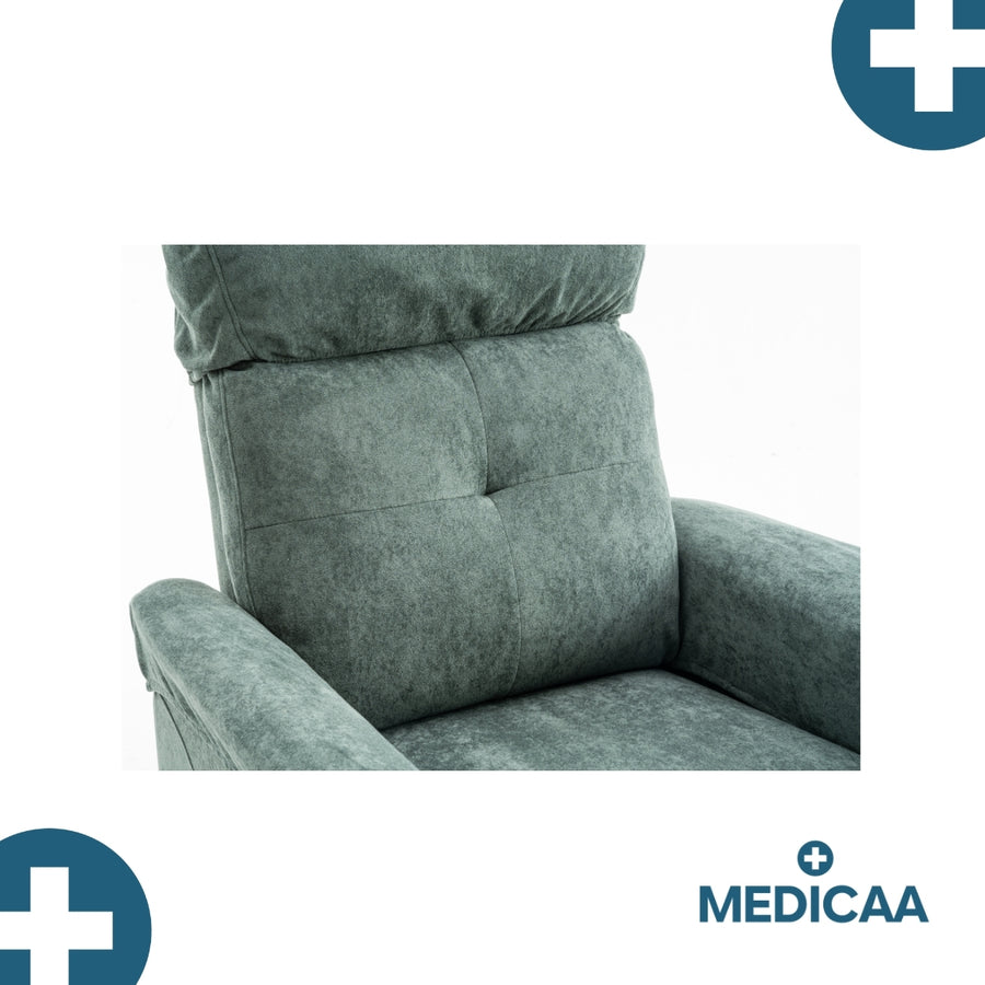Fauteuil Releveur Premium - 1 Moteur - Vert - Modèle Anatole - Tranquille Émile