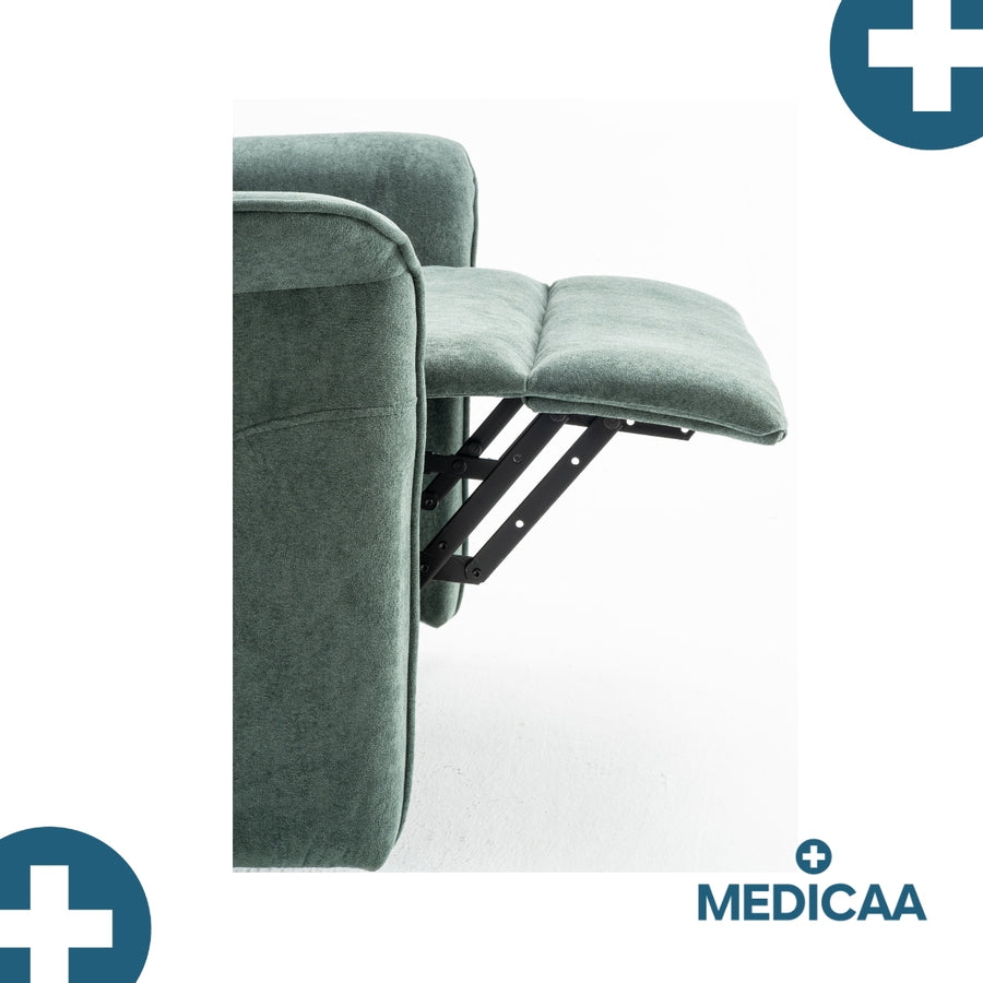Fauteuil Releveur Premium - 1 Moteur - Vert - Modèle Anatole - Tranquille Émile