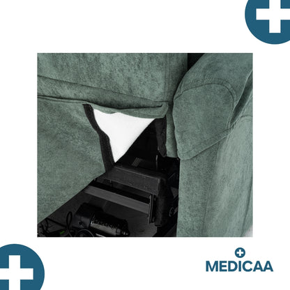 Fauteuil Releveur Premium - 1 Moteur - Vert - Modèle Anatole - Tranquille Émile