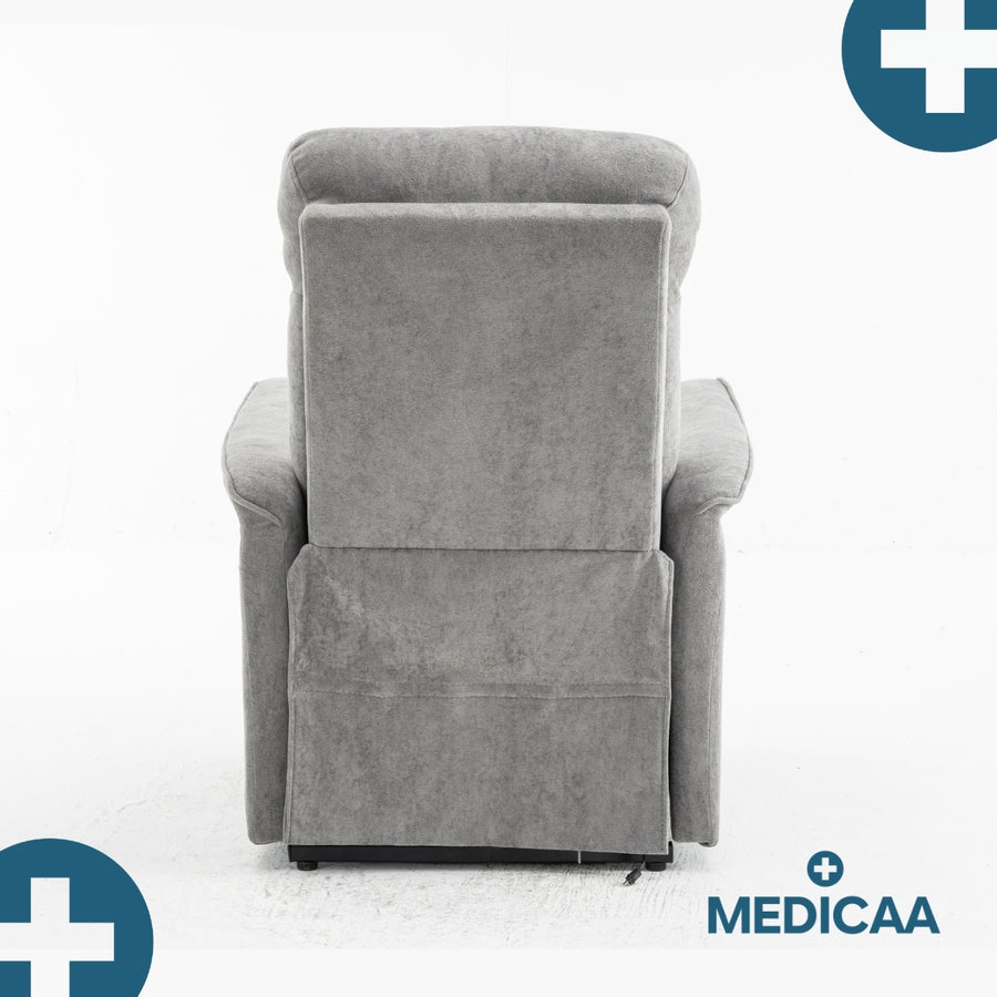 Medicaa fauteuil releveur 2 moteurs gamme eco model lucien coloris gris fonce marque tranquille emile