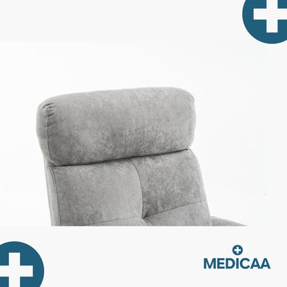Medicaa fauteuil releveur 2 moteurs gamme eco model lucien coloris gris fonce marque tranquille emile