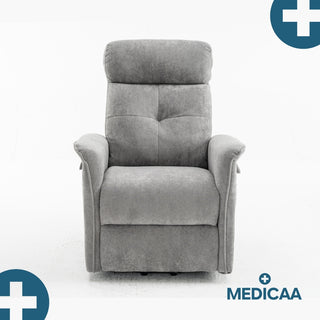 Fauteuil relax releveur 3 fonctions (2 moteurs) – Lucien – Gris foncé