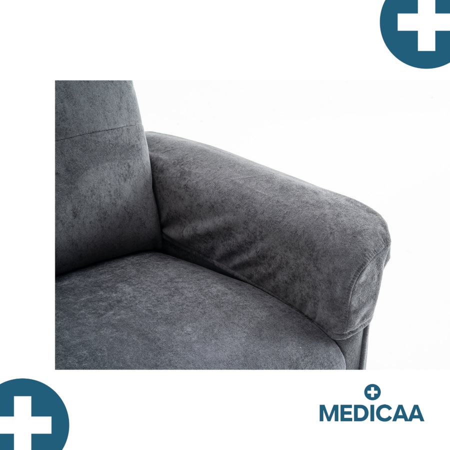 Medicaa fauteuil releveur 2 moteurs premium modele Fernand coloris Anthracite marque Tranquille Emile