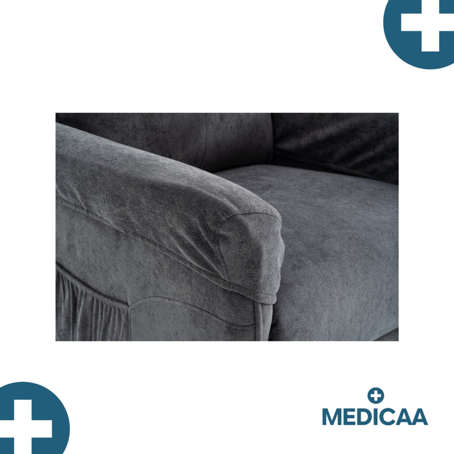 Medicaa fauteuil releveur 2 moteurs premium modele Fernand coloris Anthracite marque Tranquille Emile
