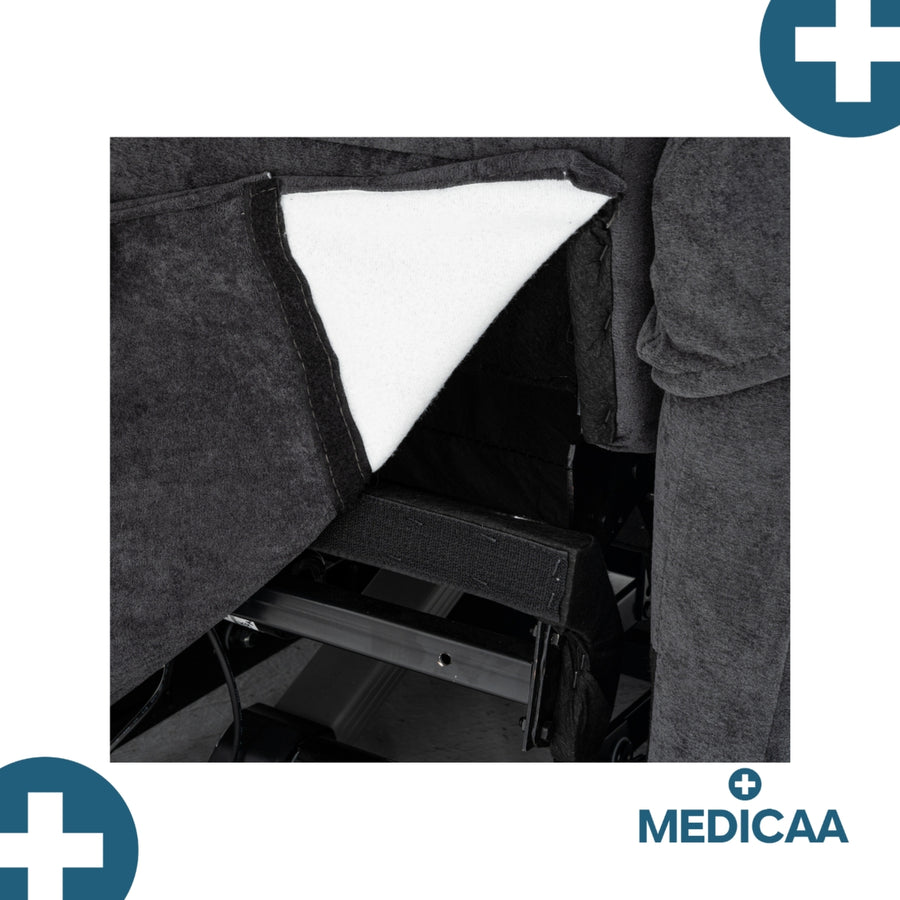 Medicaa fauteuil releveur 2 moteurs premium modele Fernand coloris Anthracite marque Tranquille Emile