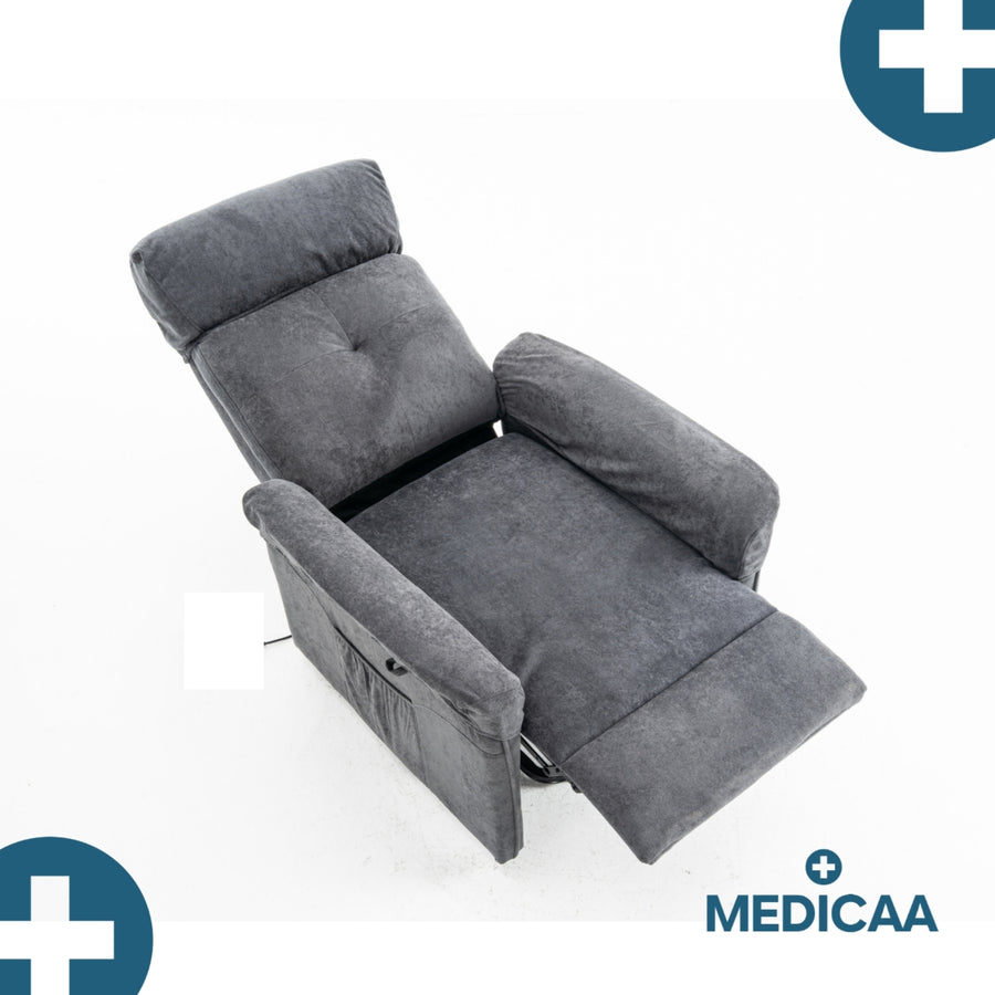 Medicaa fauteuil releveur 2 moteurs premium modele Fernand coloris Anthracite marque Tranquille Emile