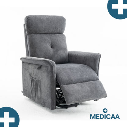 Medicaa fauteuil releveur 2 moteurs premium modele Fernand coloris Anthracite marque Tranquille Emile
