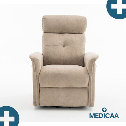Medicaa fauteuil releveur 2 moteurs gamme premium modele fernand coloris beige marque tranquille emile