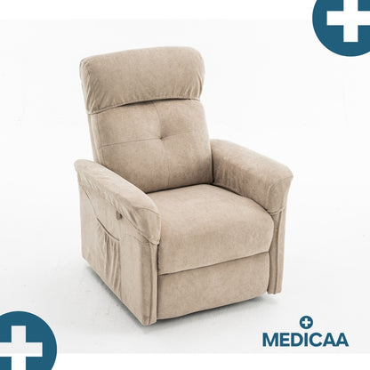Medicaa fauteuil releveur 2 moteurs gamme premium modele fernand coloris beige marque tranquille emile