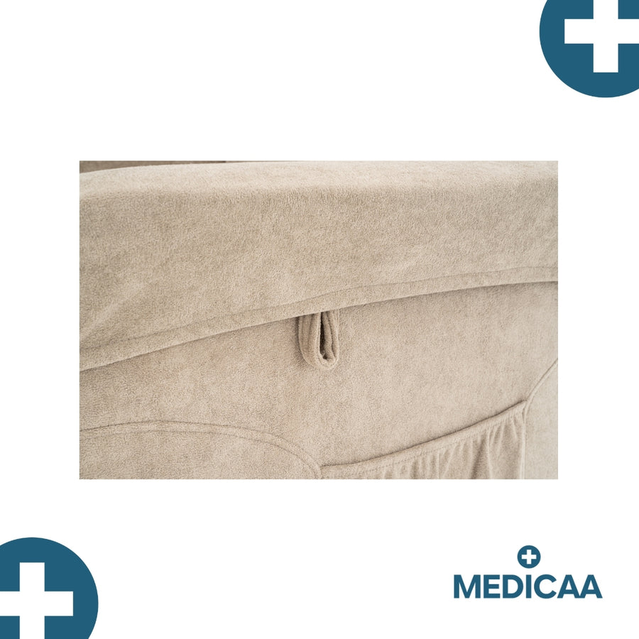 Fauteuil relax releveur 3 fonctions (2 moteurs) – Fernand – Beige
