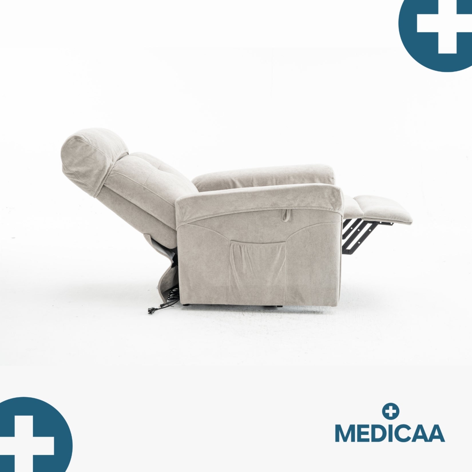 Fauteuil Releveur Premium - 2 Moteurs - Gris Clair - Modèle Fernand - Tranquille Émile