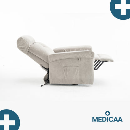 Fauteuil Releveur Premium - 2 Moteurs - Gris Clair - Modèle Fernand - Tranquille Émile