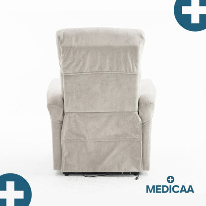Fauteuil Releveur Premium - 2 Moteurs - Gris Clair - Modèle Fernand - Tranquille Émile
