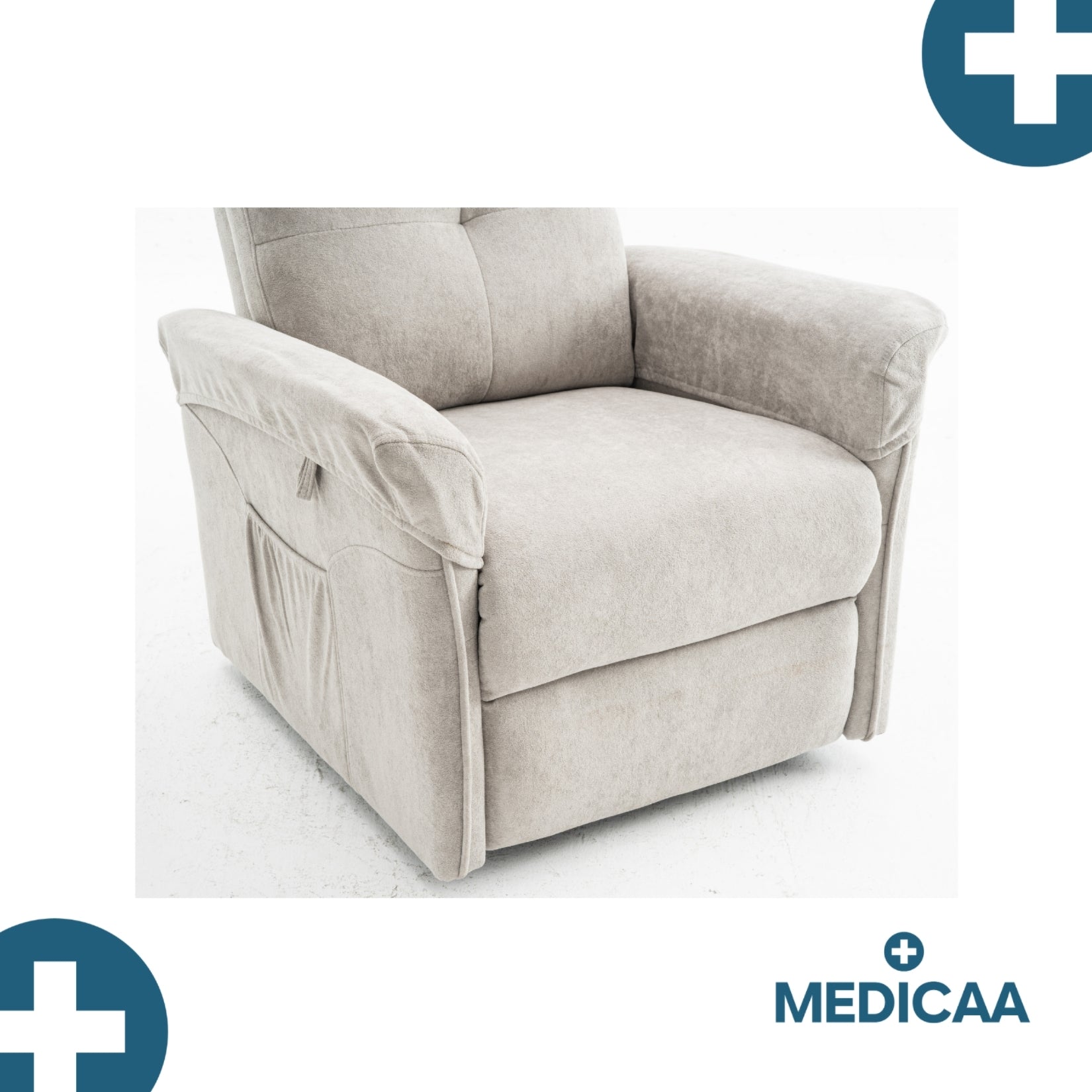 Fauteuil Releveur Premium - 2 Moteurs - Gris Clair - Modèle Fernand - Tranquille Émile