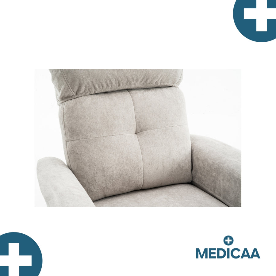 Fauteuil Releveur Premium - 2 Moteurs - Gris Clair - Modèle Fernand - Tranquille Émile