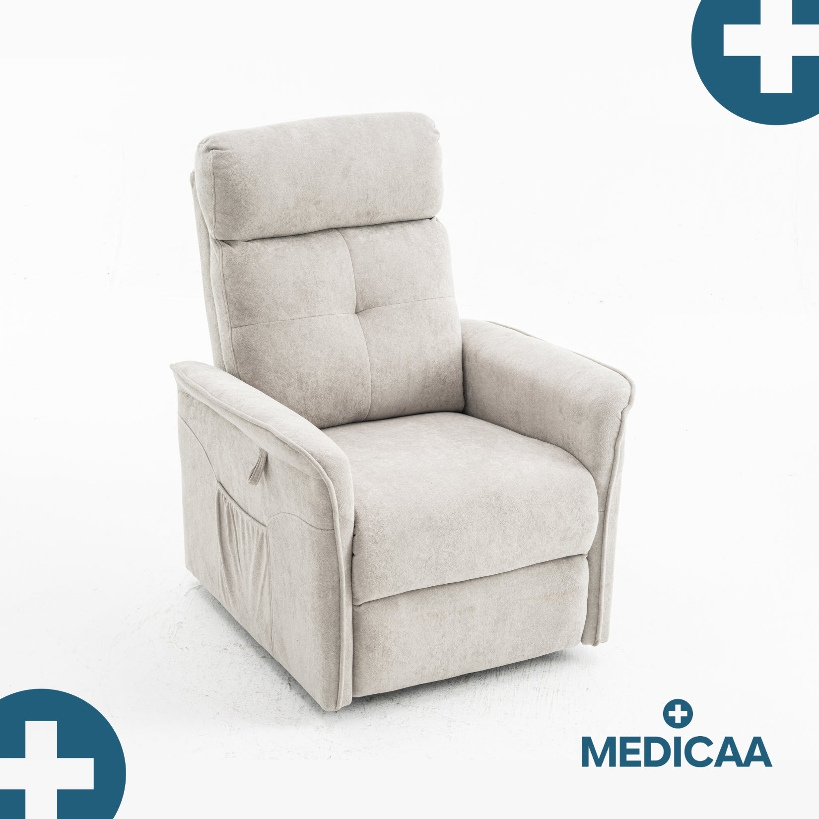 Fauteuil Releveur Premium - 2 Moteurs - Gris Clair - Modèle Fernand - Tranquille Émile