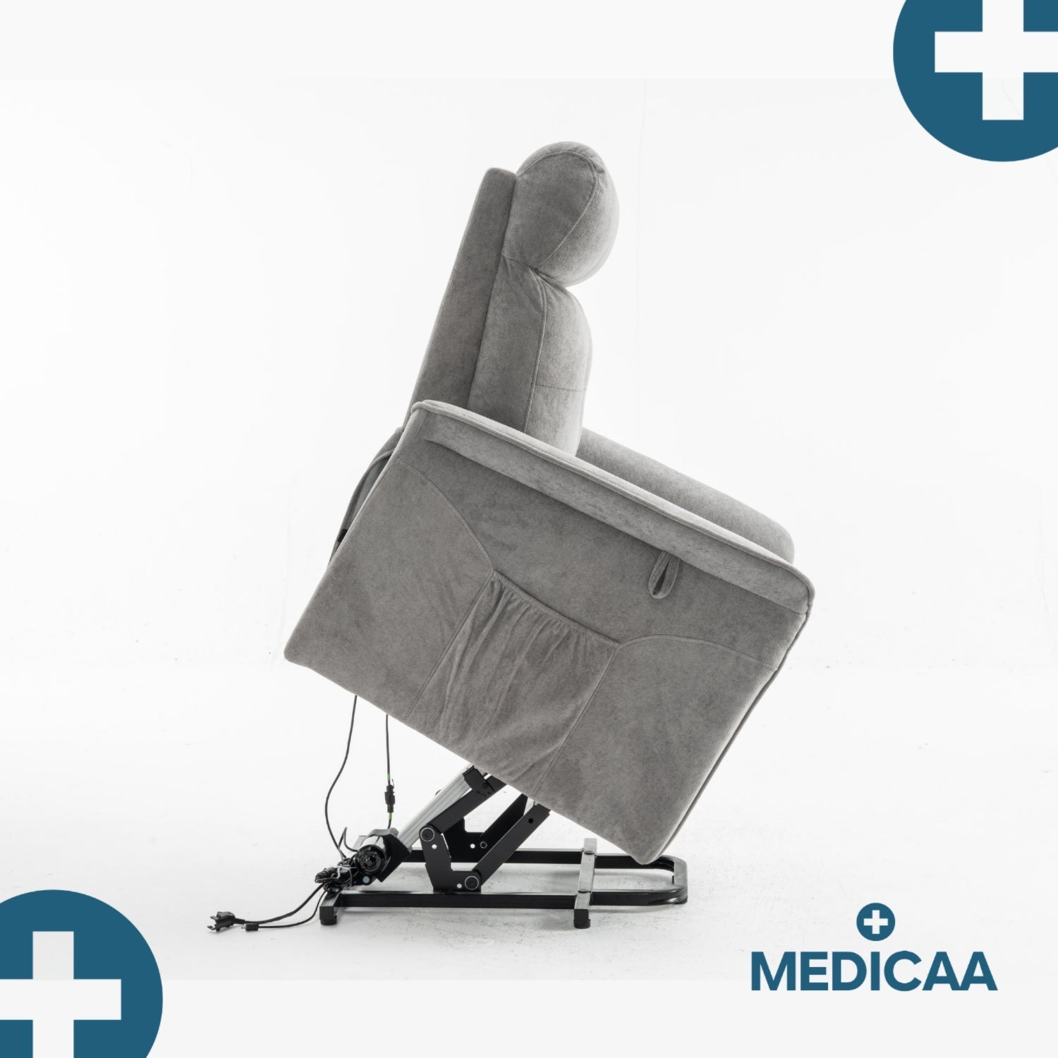 Fauteuil Releveur Premium - 2 Moteurs - Gris Foncé - Modèle Fernand - Tranquille Émile