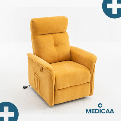 Fauteuil Releveur Premium - 2 Moteurs - Jaune - Modèle Fernand - Tranquille Émile