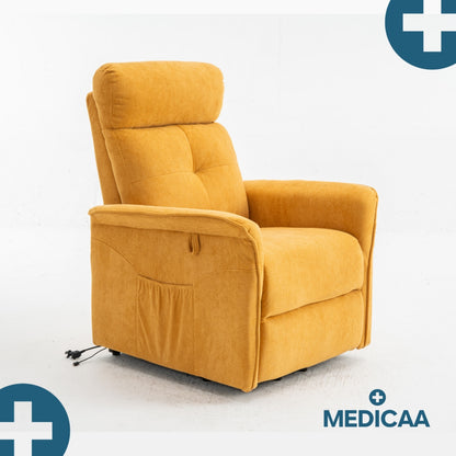Fauteuil Releveur Premium - 2 Moteurs - Jaune - Modèle Fernand - Tranquille Émile