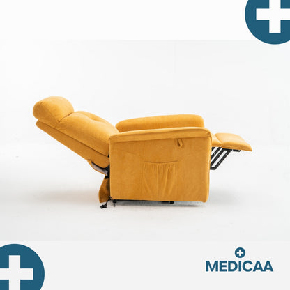 Fauteuil Releveur Premium - 2 Moteurs - Jaune - Modèle Fernand - Tranquille Émile