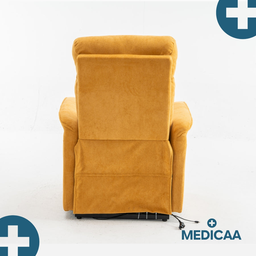Fauteuil relax releveur 3 fonctions (2 moteurs) – Fernand – Jaune