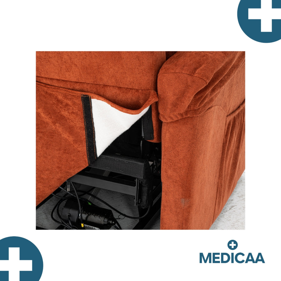 Fauteuil Releveur Premium - 2 Moteurs - Rouge - Modèle Fernand - Tranquille Émile