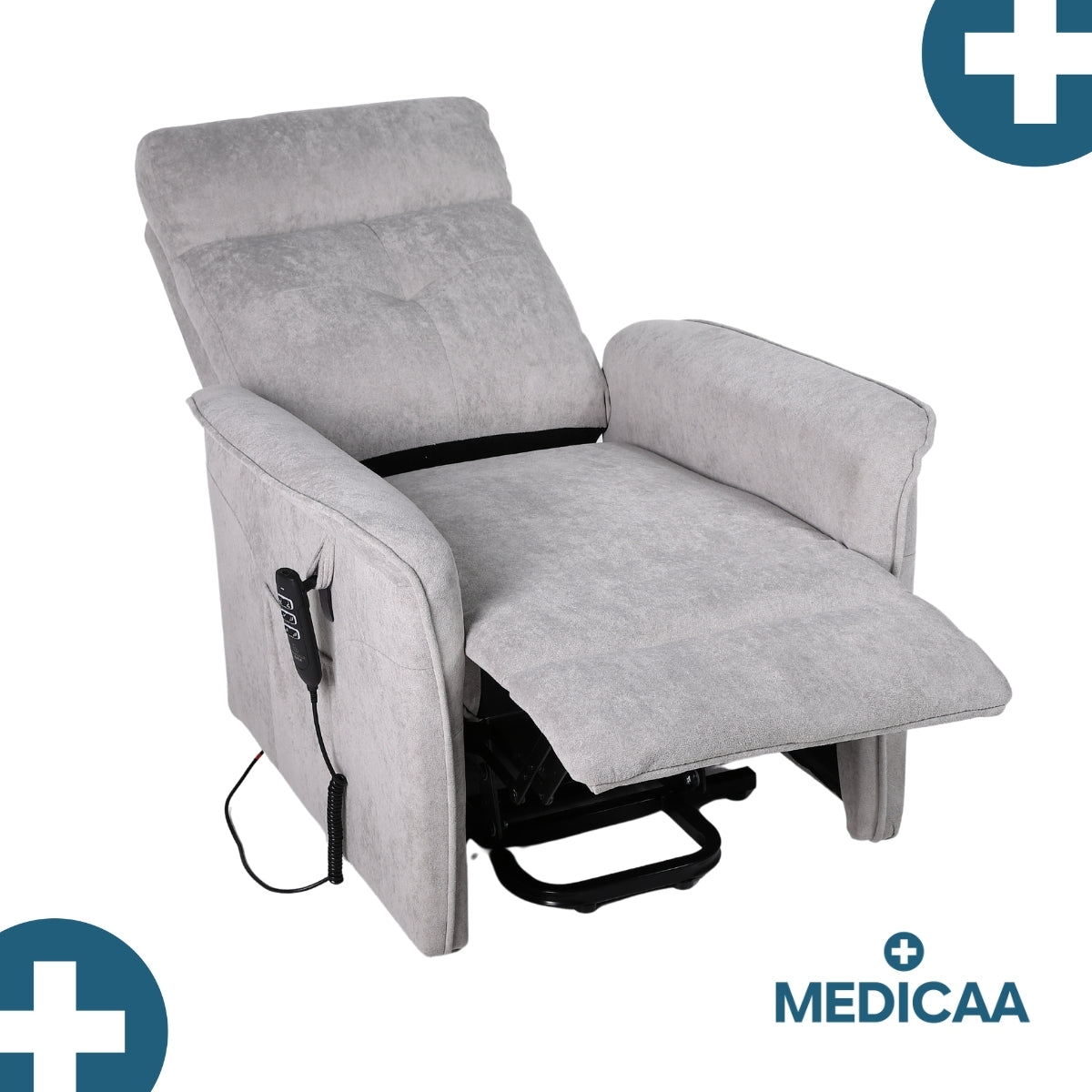 Fauteuil Releveur Premium - 3 Moteurs - Gris Clair - Modèle Eugène - Tranquille Émile