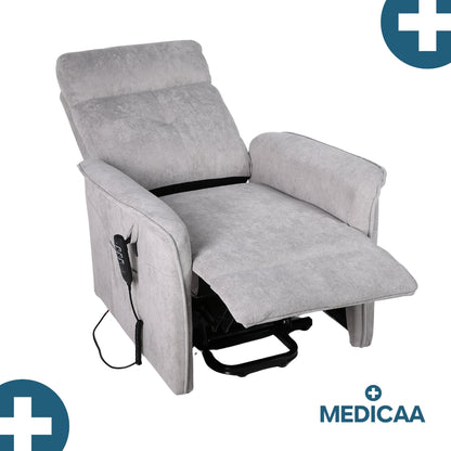Fauteuil Releveur Premium - 3 Moteurs - Gris Clair - Modèle Eugène - Tranquille Émile
