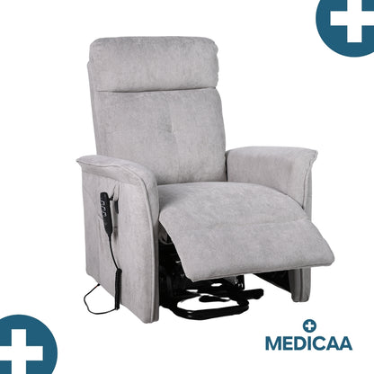 Fauteuil Releveur Premium - 3 Moteurs - Gris Clair - Modèle Eugène - Tranquille Émile