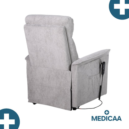 Fauteuil Releveur Premium - 3 Moteurs - Gris Clair - Modèle Eugène - Tranquille Émile
