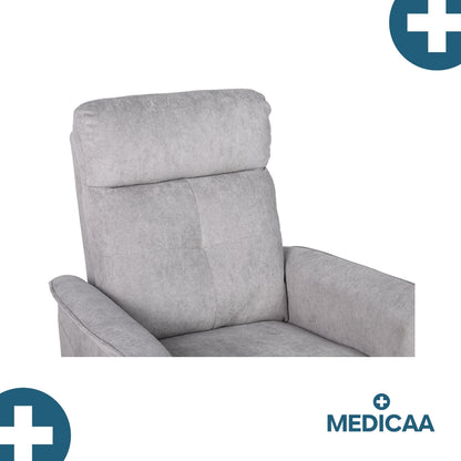 Fauteuil Releveur Premium - 3 Moteurs - Gris Clair - Modèle Eugène - Tranquille Émile