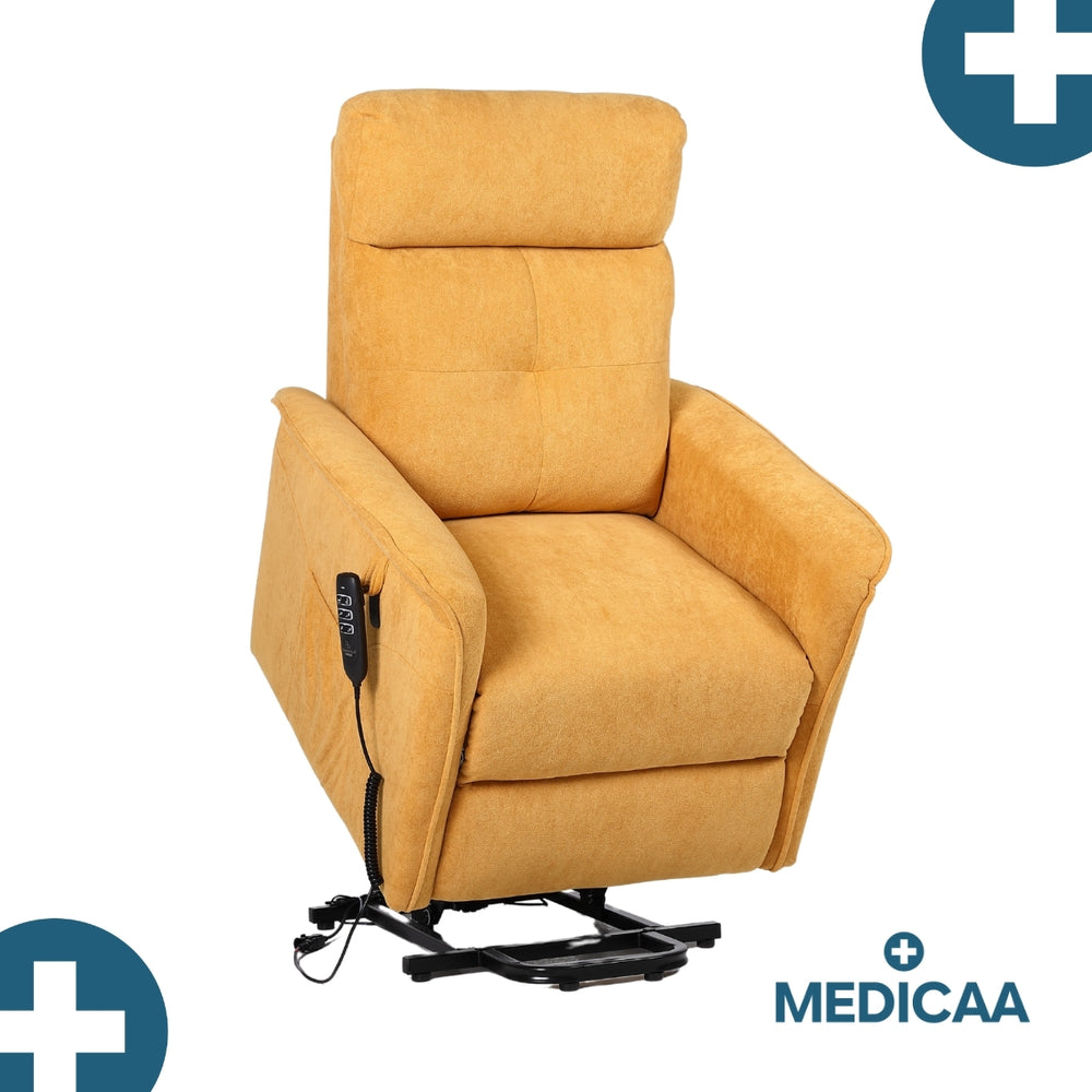 Fauteuil Releveur Premium - 3 Moteurs - Jaune - Modèle Eugène - Tranquille Émile