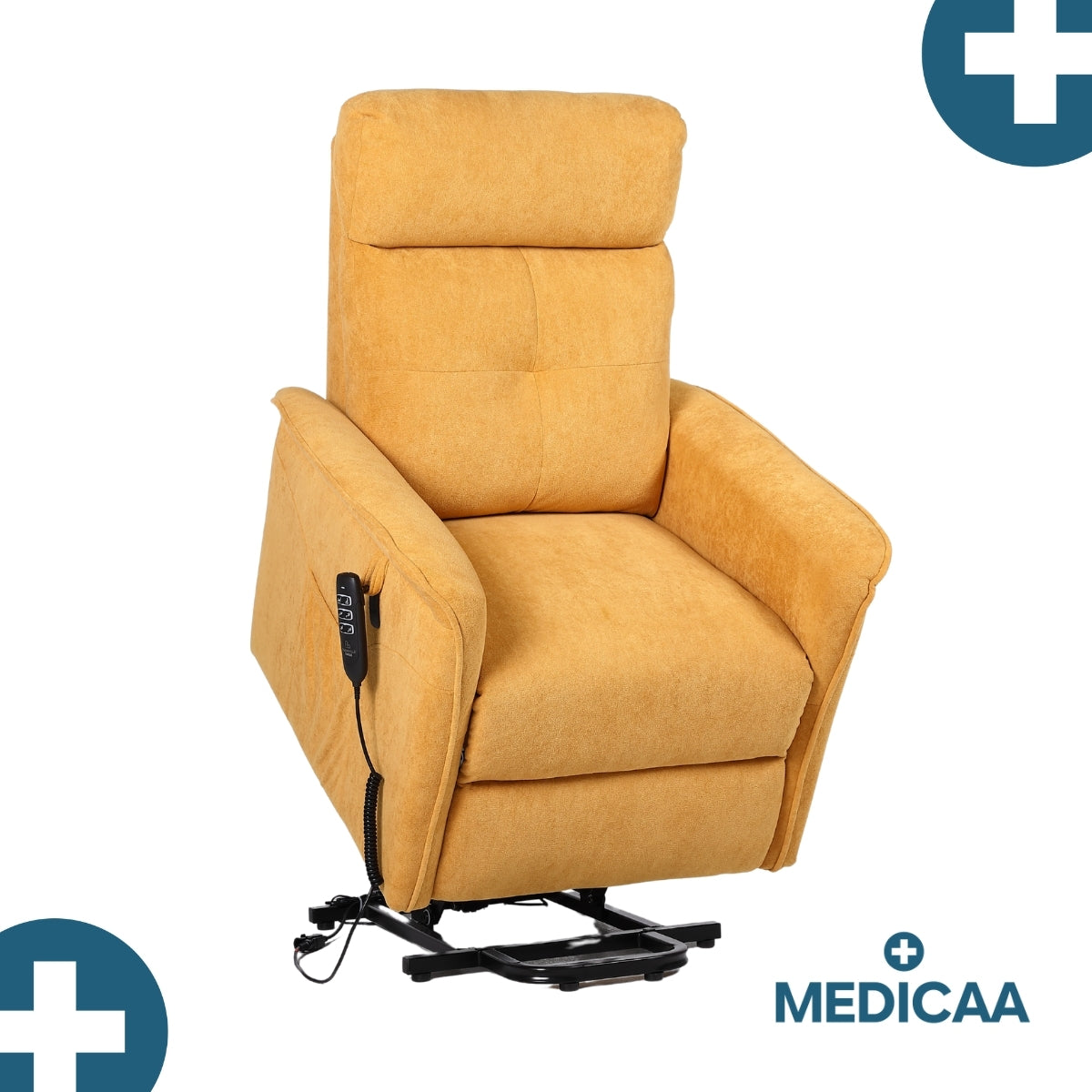 Fauteuil Releveur Premium - 3 Moteurs - Jaune - Modèle Eugène - Tranquille Émile