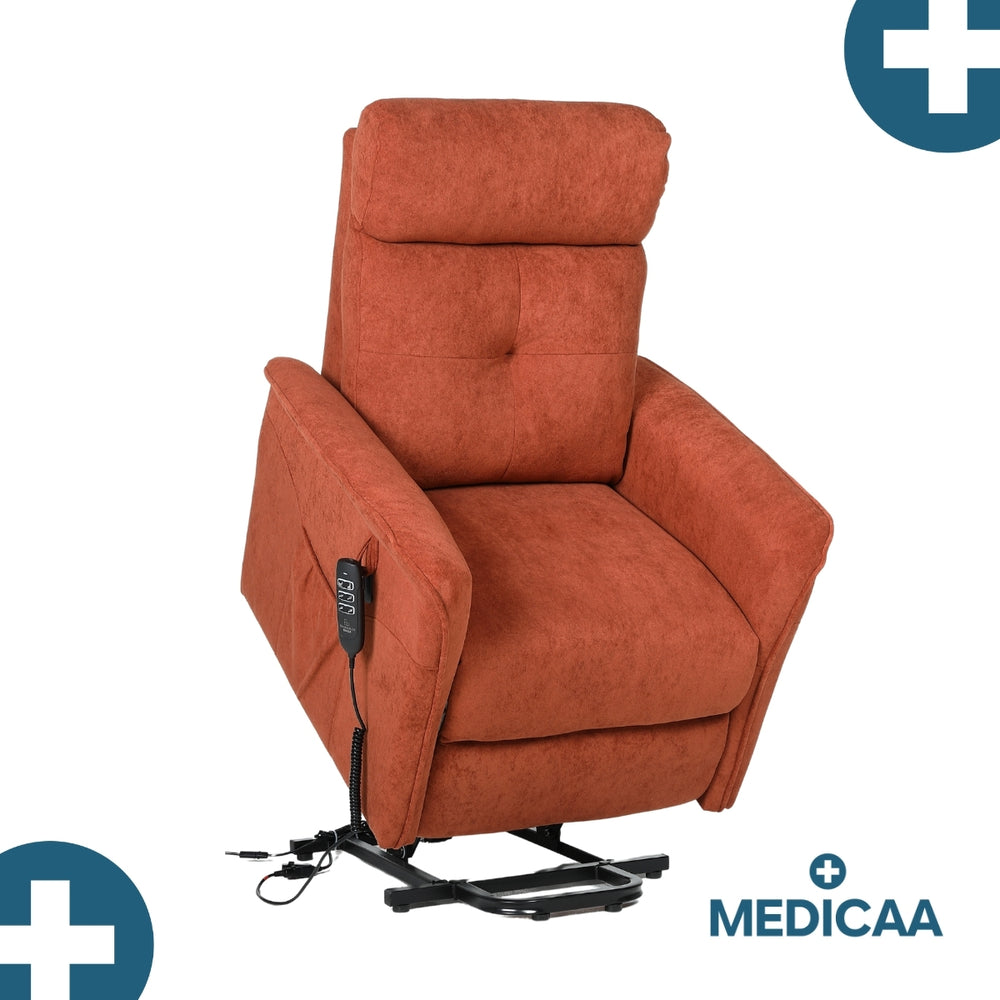 Fauteuil Releveur Premium - 1 Moteur - Rouge - Modèle Anatole - Tranquille Émile