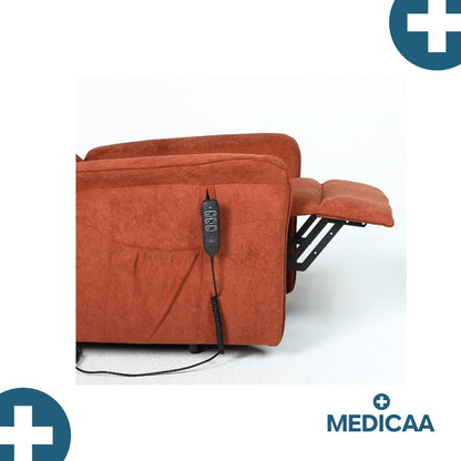 Fauteuil Releveur Premium - 3 Moteurs - Rouge - Modèle Eugène - Tranquille Émile