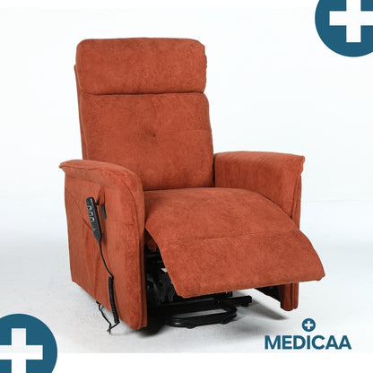 Fauteuil Releveur Premium - 3 Moteurs - Rouge - Modèle Eugène - Tranquille Émile