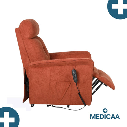 Fauteuil Releveur Premium - 3 Moteurs - Rouge - Modèle Eugène - Tranquille Émile