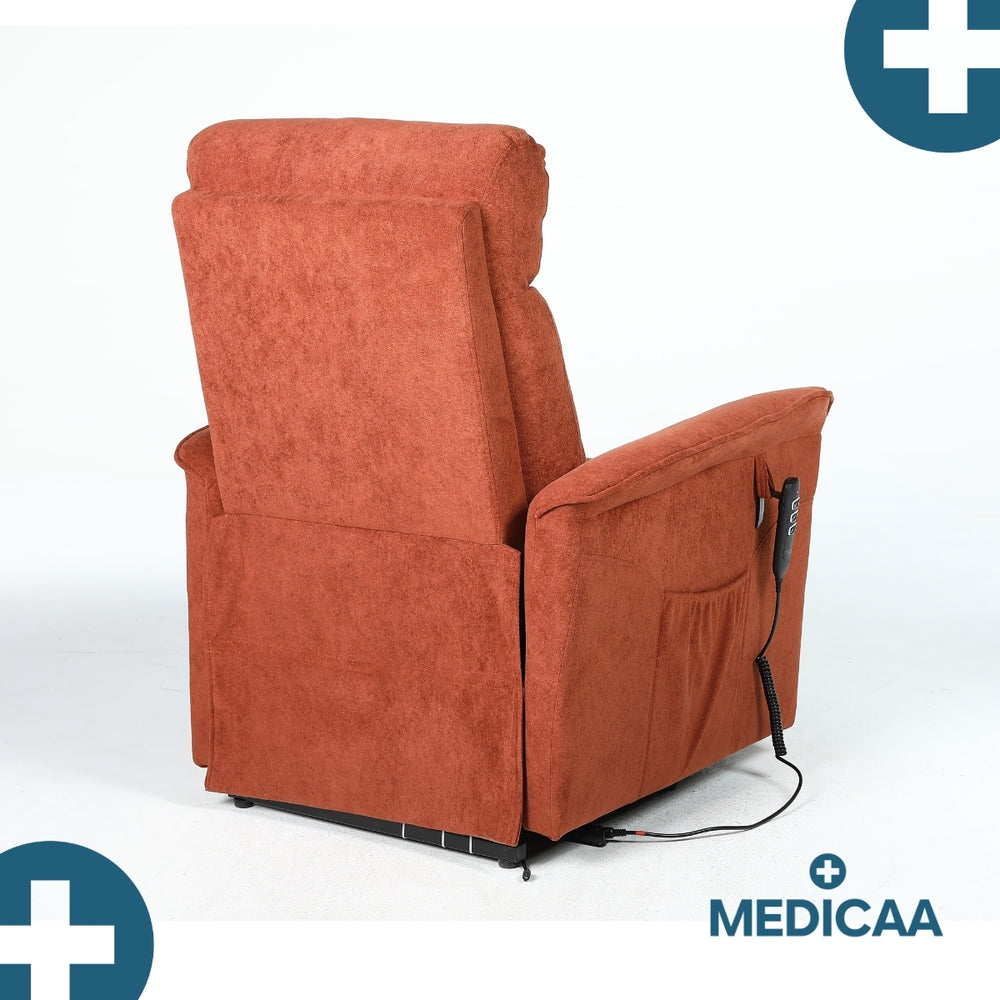 Fauteuil Releveur Premium - 1 Moteur - Rouge - Modèle Anatole - Tranquille Émile