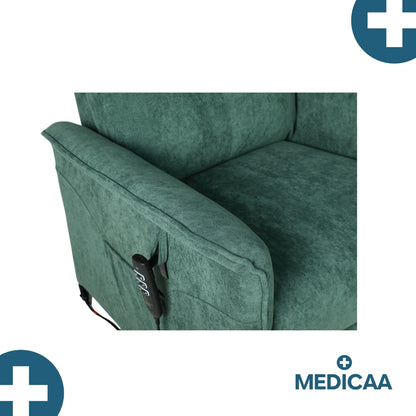 Fauteuil Releveur Premium - 1 Moteur - Vert - Modèle Anatole - Tranquille Émile