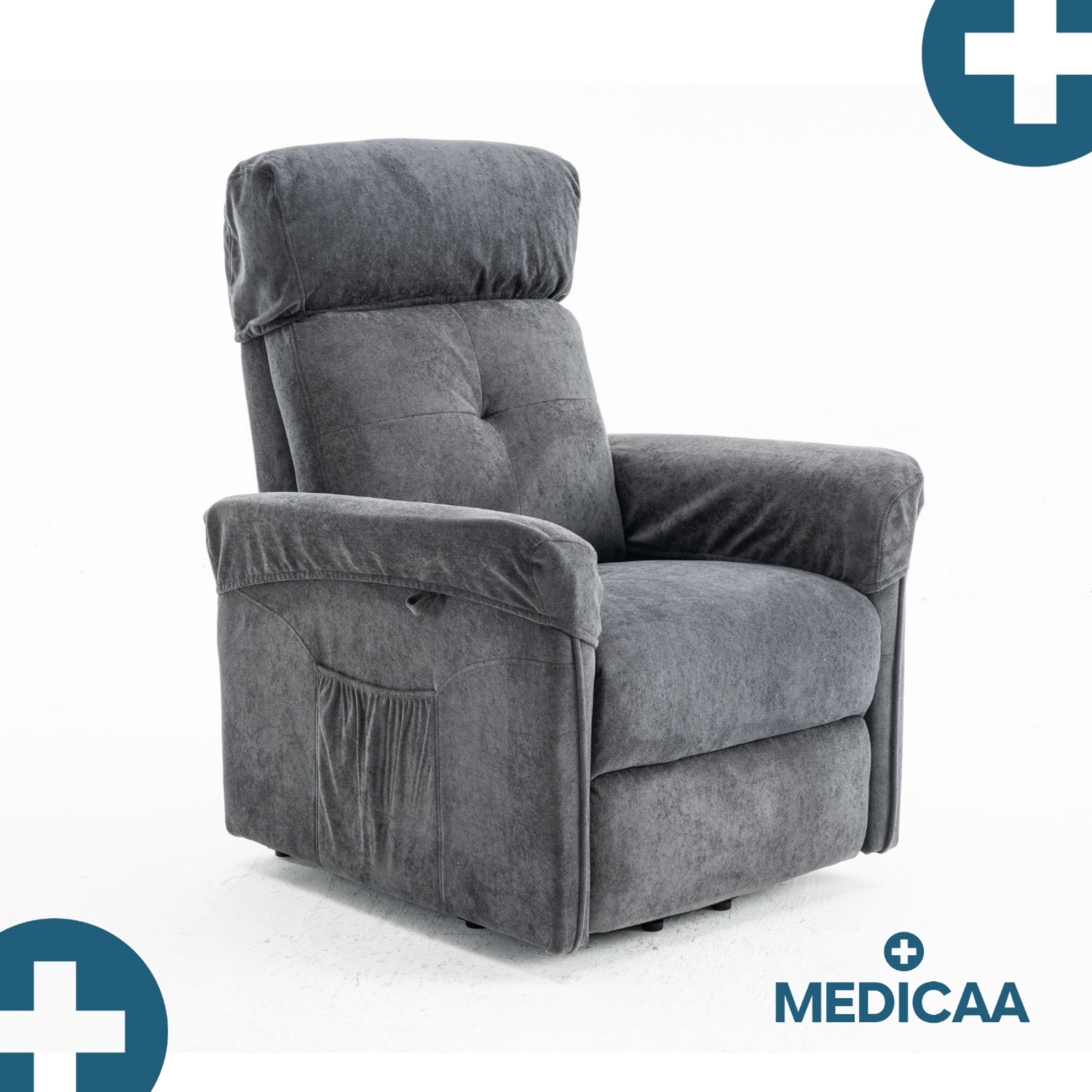 Medicaa fauteuil releveur 3 moteurs premium modele Eugene coloris Anthracite de marque Tranquille Emile