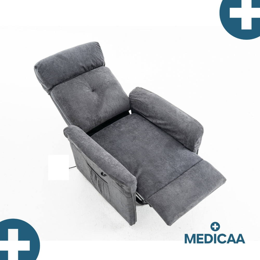 Medicaa fauteuil releveur 3 moteurs premium modele Eugene coloris Anthracite de marque Tranquille Emile