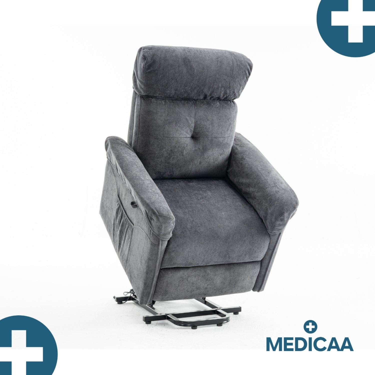 Medicaa fauteuil releveur 3 moteurs premium modele Eugene coloris Anthracite de marque Tranquille Emile