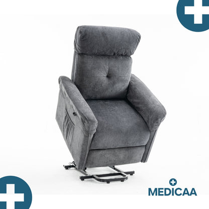 Medicaa fauteuil releveur 3 moteurs premium modele Eugene coloris Anthracite de marque Tranquille Emile