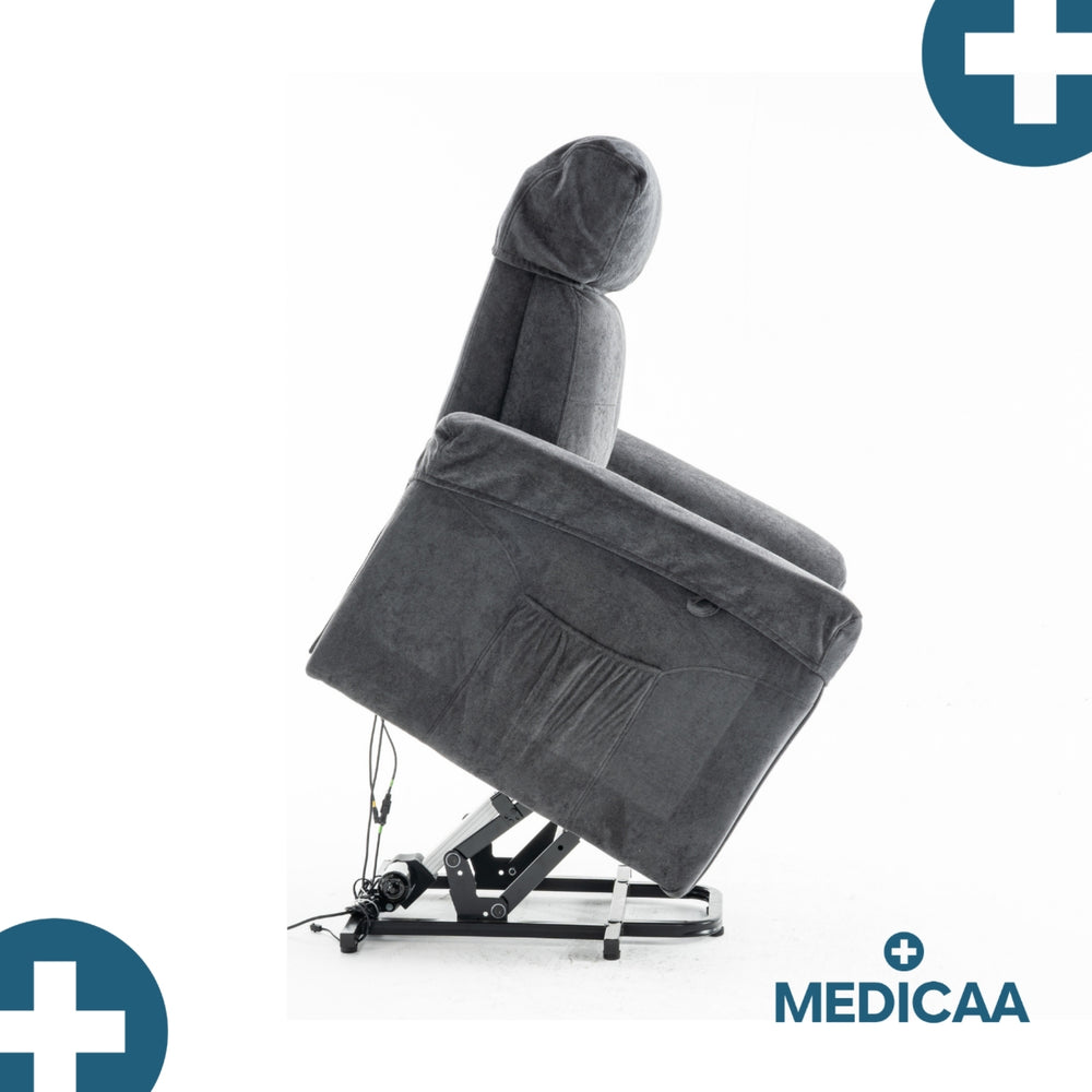 Medicaa fauteuil releveur 3 moteurs premium modele Eugene coloris Anthracite de marque Tranquille Emile