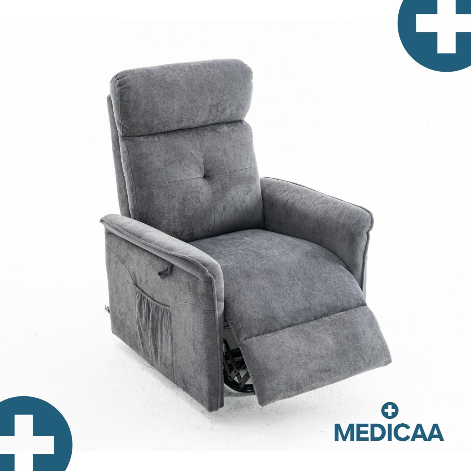 Medicaa fauteuil releveur 3 moteurs premium modele Eugene coloris Anthracite de marque Tranquille Emile