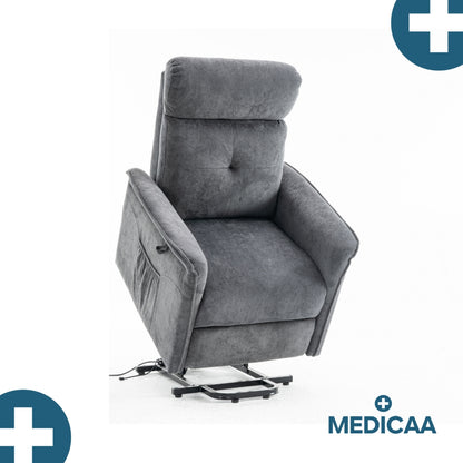 Medicaa fauteuil releveur 3 moteurs premium modele Eugene coloris Anthracite de marque Tranquille Emile