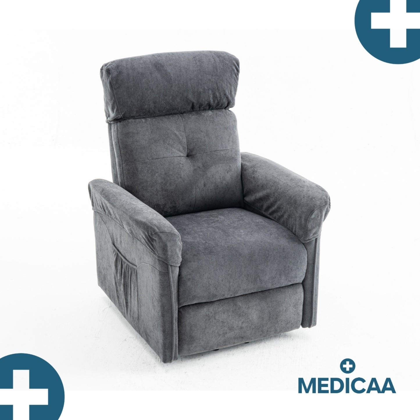 Medicaa fauteuil releveur 3 moteurs premium modele Eugene coloris Anthracite de marque Tranquille Emile