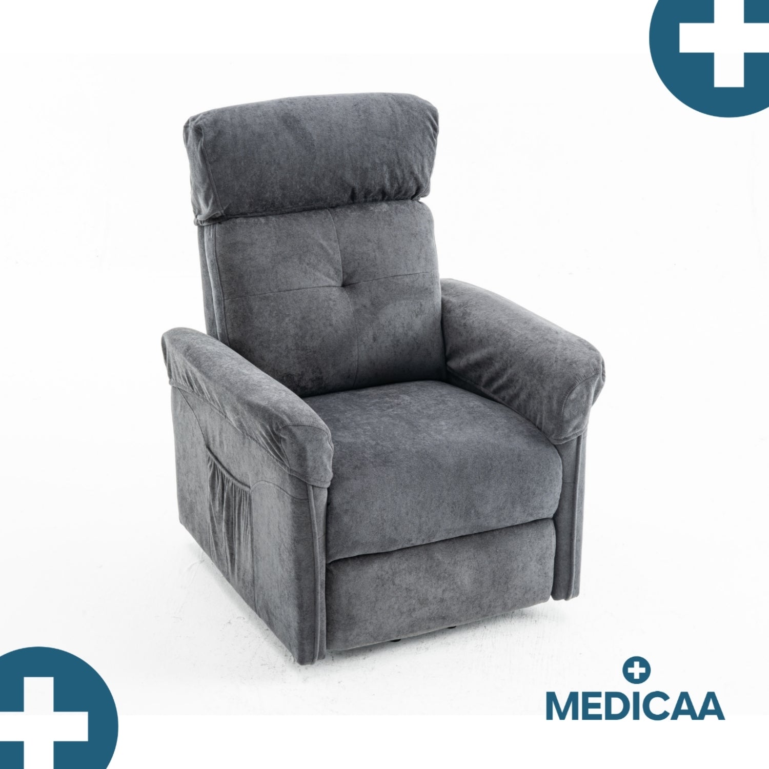 Medicaa fauteuil releveur 3 moteurs premium modele Eugene coloris Anthracite de marque Tranquille Emile