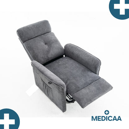 Medicaa fauteuil releveur 3 moteurs premium modele Eugene coloris Anthracite de marque Tranquille Emile